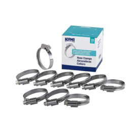 Hose clamps / Worm-Drive Clips (W2), width 9 mm, 70-90 mm, DIN 3017 (5 pcs)